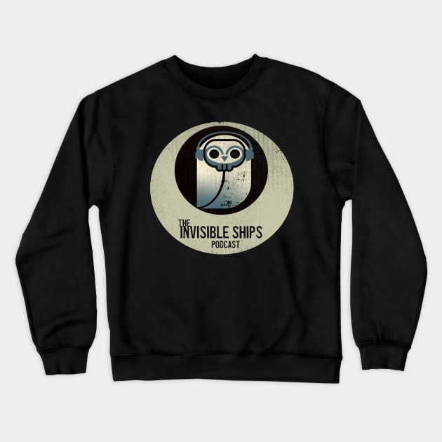 Invisible Ships Podcast Logo Crewneck Sweatshirt by Invisible Ships